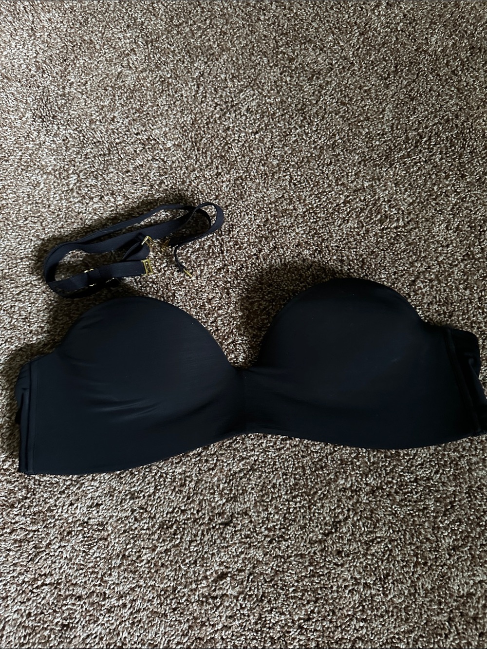 Black Strapless Bandeau Bra